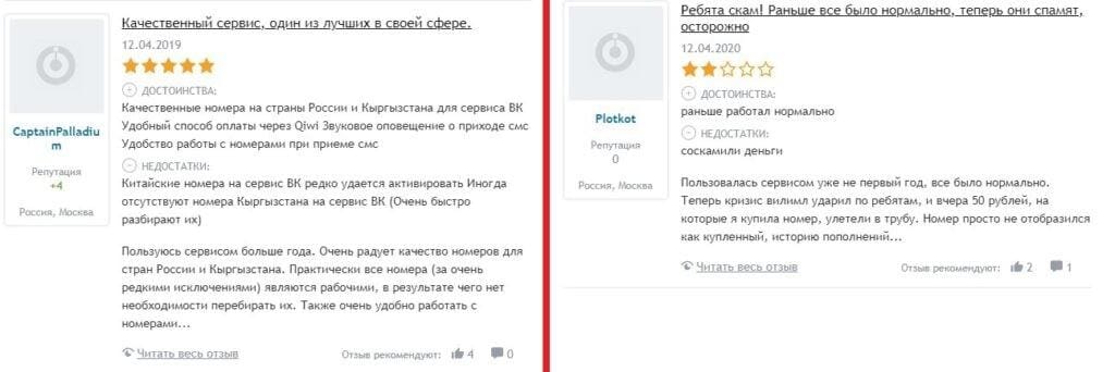 SMS-Activate.ru. Отзывы