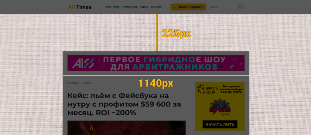 Реклама на Afftimes