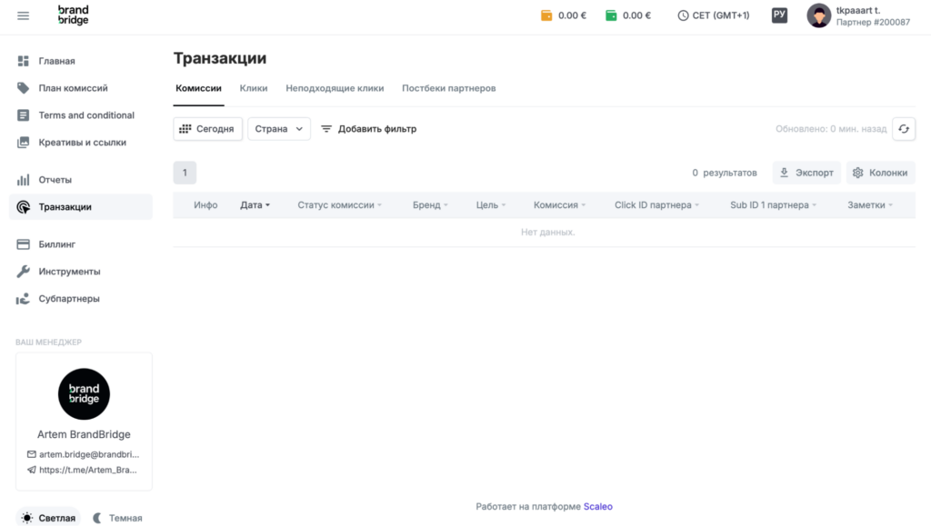 Обзор Brand Bridge: прямой рекламодатель, бамп к ставке 10€ после тест-капы и отсутствие холда