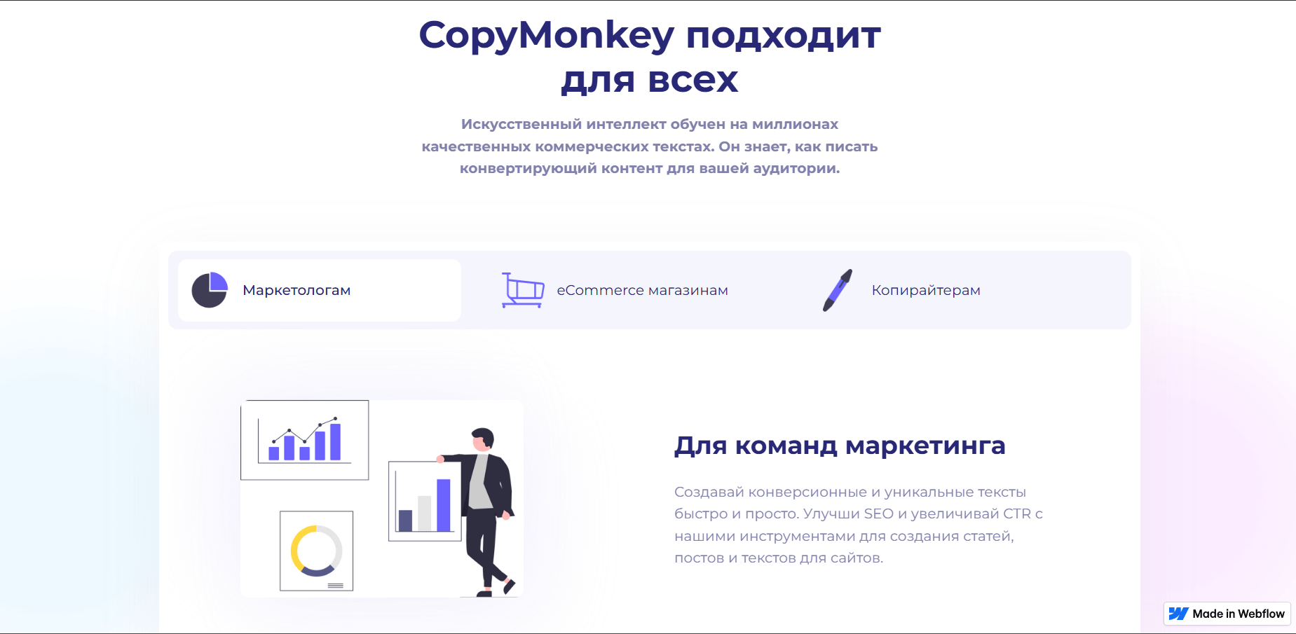 аудитория copymonkey