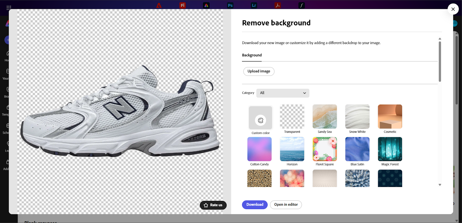 обрезка фона в Remove.bg