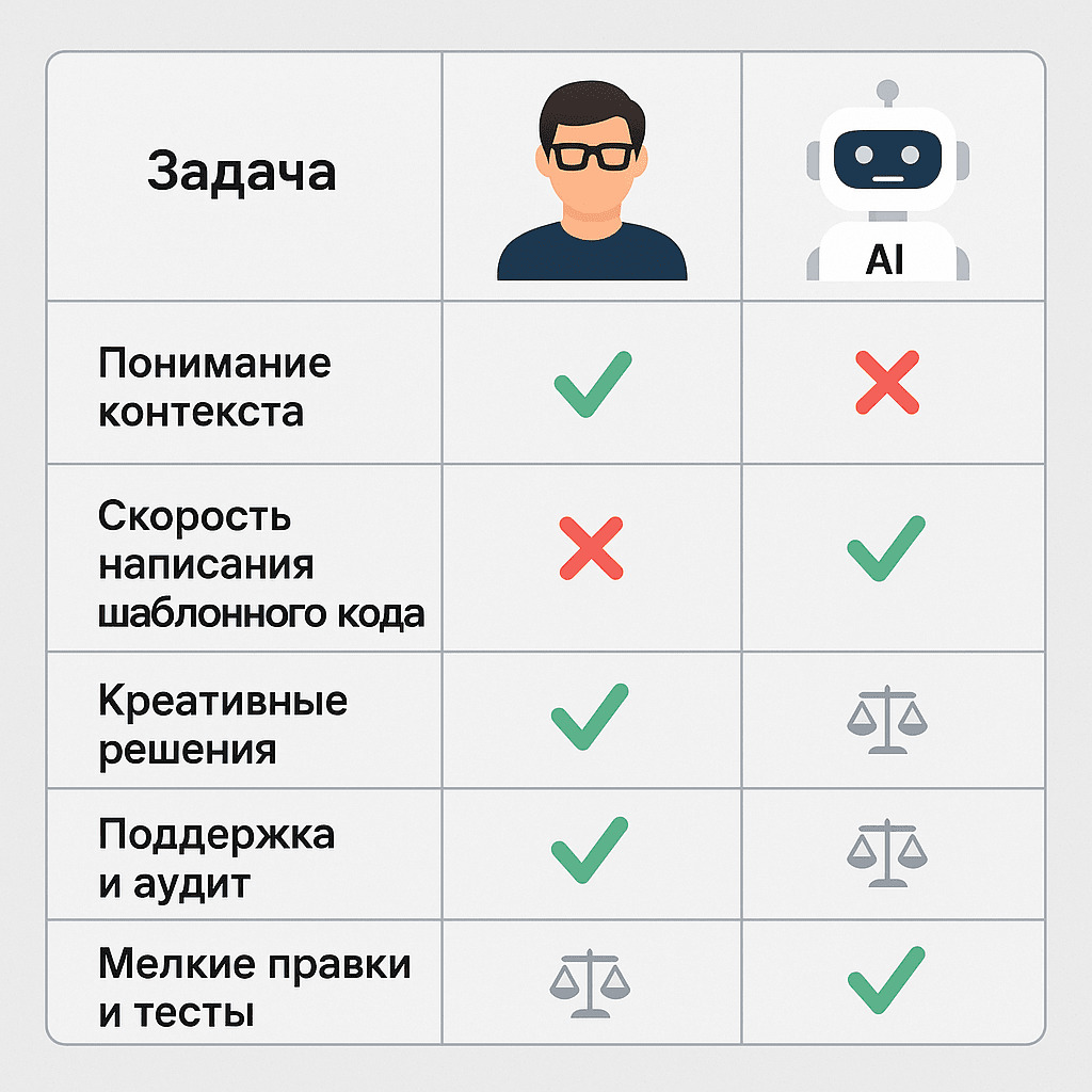 сравнение человека и ии