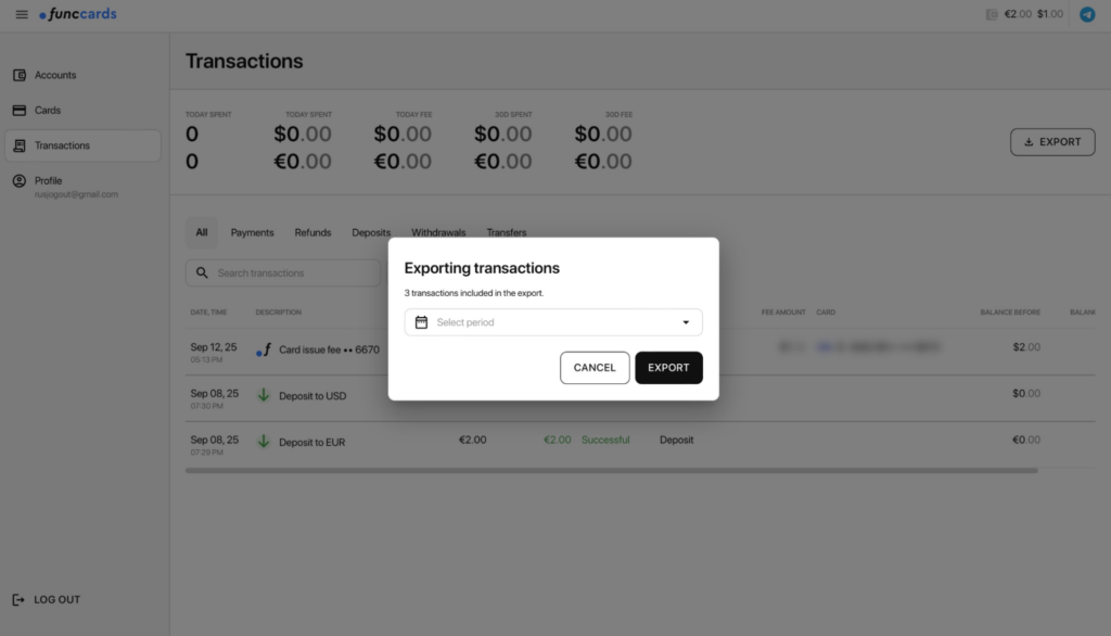 Обзор сервис виртуальных карт FuncCards: массовый выпуск, низкие комиссии и трастовые бины