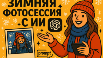 Зимняя фотосессия с ИИ: как сделать трендовые фото со снегом в нейросети