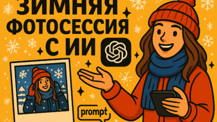 Зимняя фотосессия с ИИ: как сделать трендовые фото со снегом в нейросети