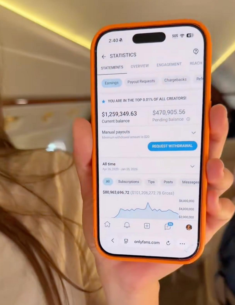 Софи Рейн раскрыла свой профит с OnlyFans — почти без нюдсов
