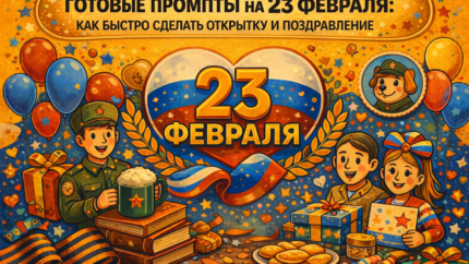 Готовые промпты на 23 февраля: как быстро сделать открытку и поздравление
