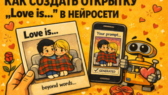 Как создать открытку «Love is…» через ИИ