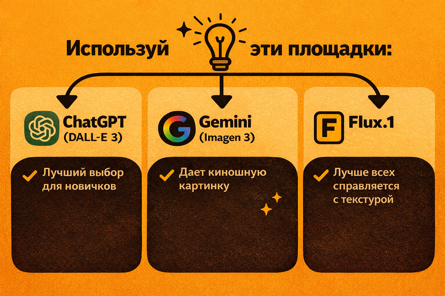три варианта нейросетей