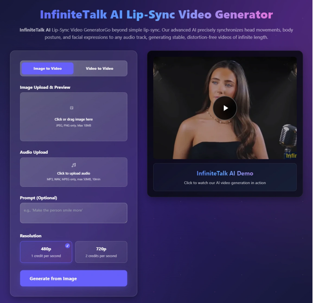 Infinite Talk: гайд для создание видео с синхронизацией речи и движения губ на вашем компьютере