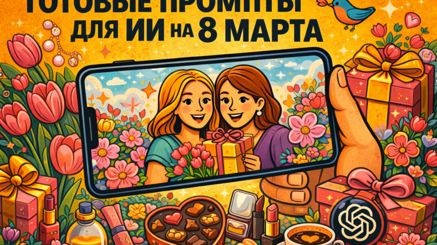 Готовые промпты для ИИ на 8 марта