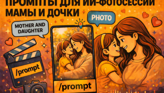 Промты для ИИ-фотосессии мамы и дочки: готовые запросы и реальные примеры