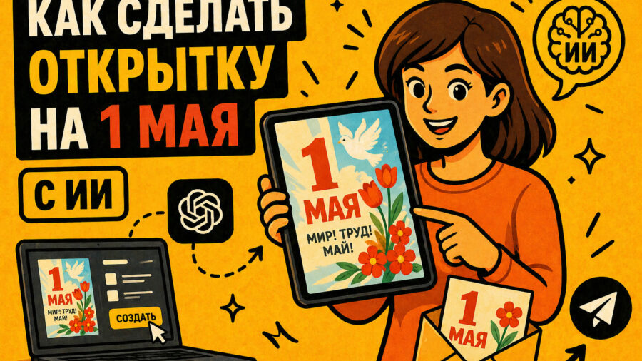 Как сделать открытку на 1 мая с ИИ: готовые промты для нейросети
