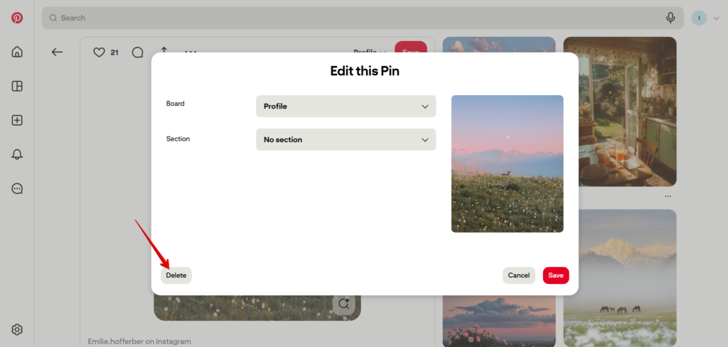 Как удалить пины в Pinterest: подробный гайд для телефона и ПК