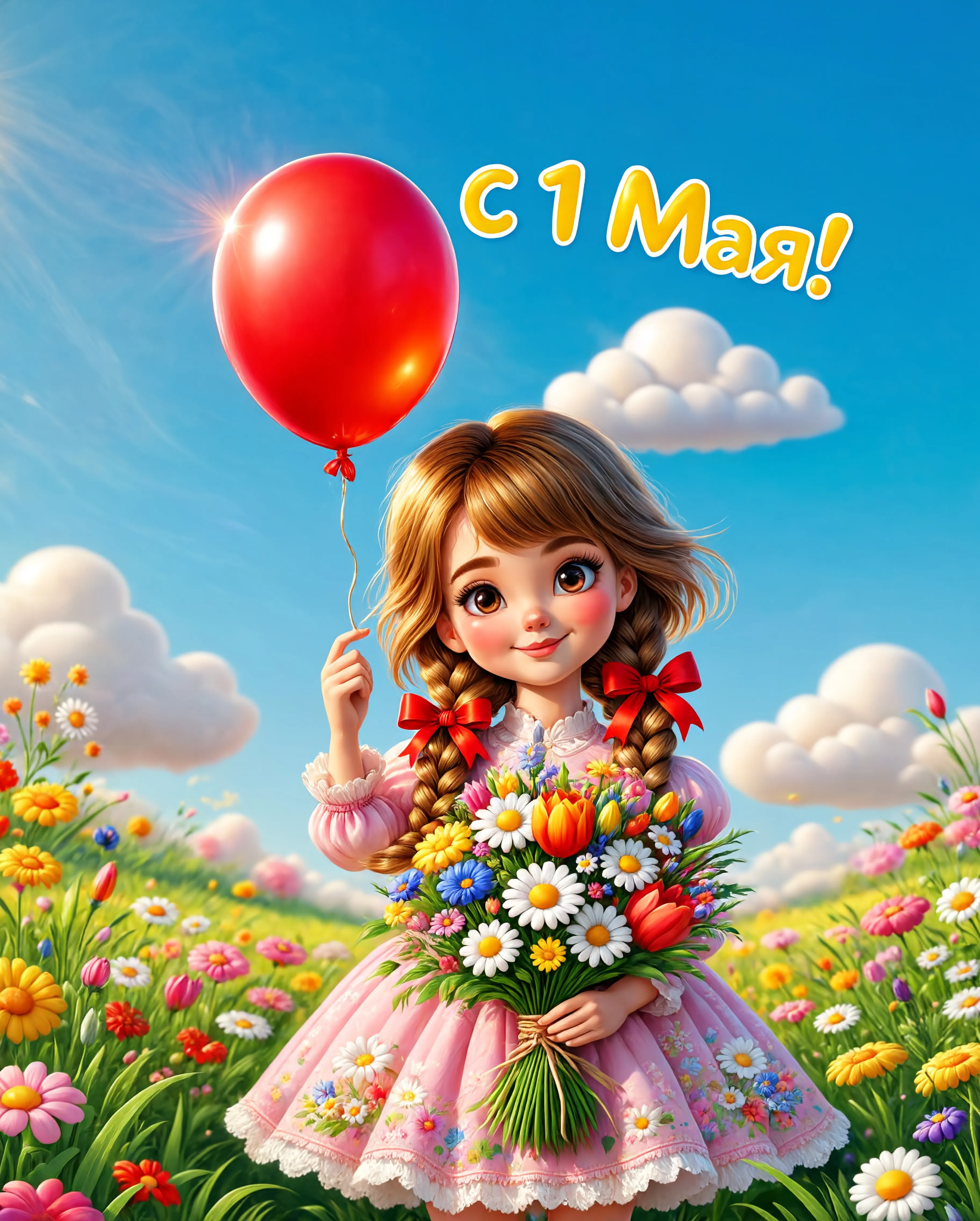 открытка на 1 мая для ребёнка