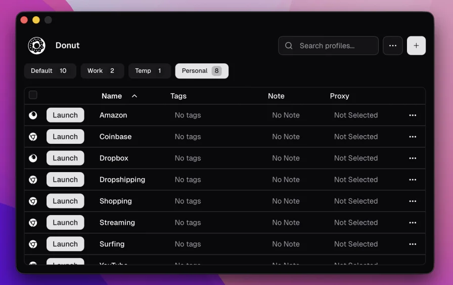 Donut Browser: мощный и бесплатный Open-Source антидетект-браузер