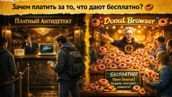 Donut Browser: мощный и бесплатный Open-Source антидетект-браузер