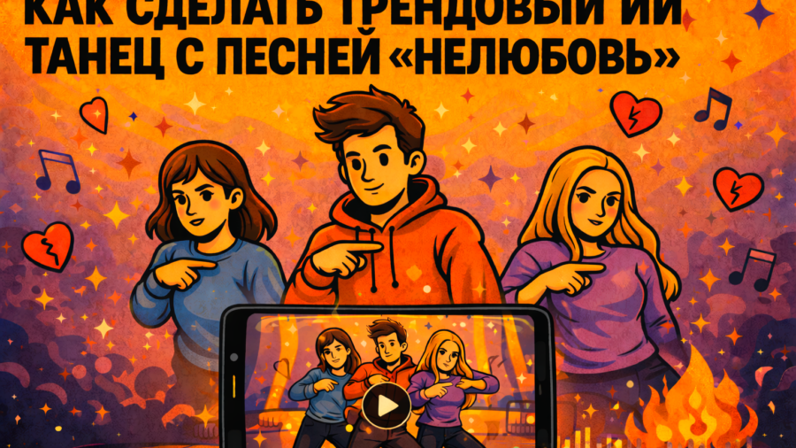 ИИ-танец под «Нелюбовь» группы «Гости из будущего»: как сделать вирусное видео самому