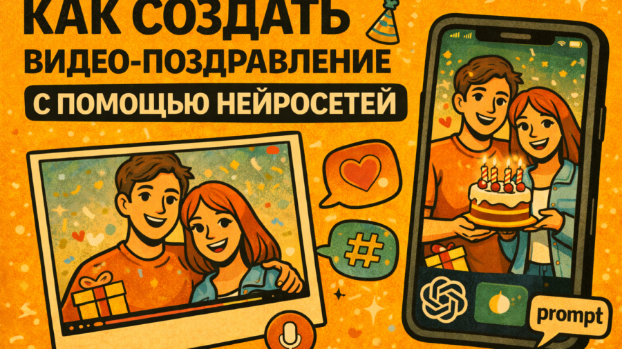 Как создать видео-поздравление на день рождения с помощью нейросетей