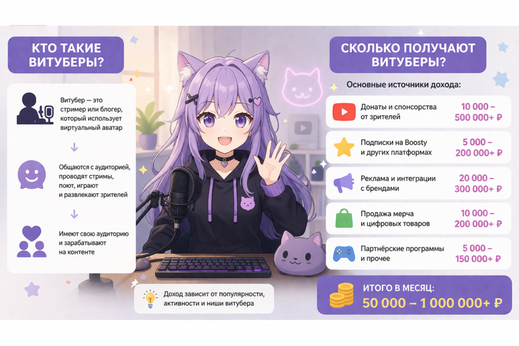 Кто такие витуберы, почему так много зарабатывают и как создать своего персонажа