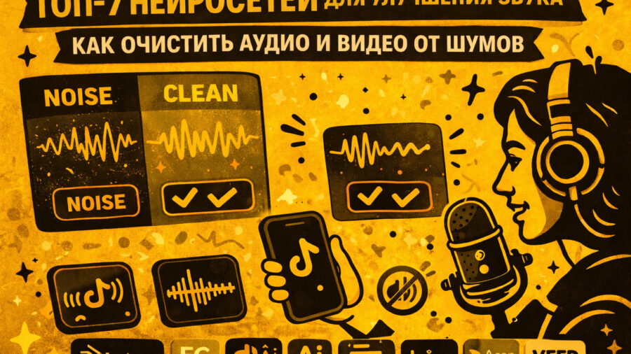 ТОП-7 нейросетей для улучшения звука: как очистить аудио и видео от шумов