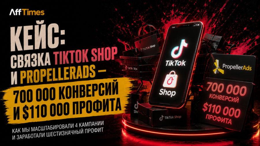 Кейс: связка TikTok Shop и PropellerAds — 700 000 конверсий и $110 000 профита