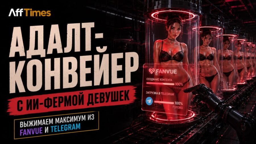 Адалт-конвейер с ИИ-фермой девушек: выжимаем максимум из Fanvue и Telegram
