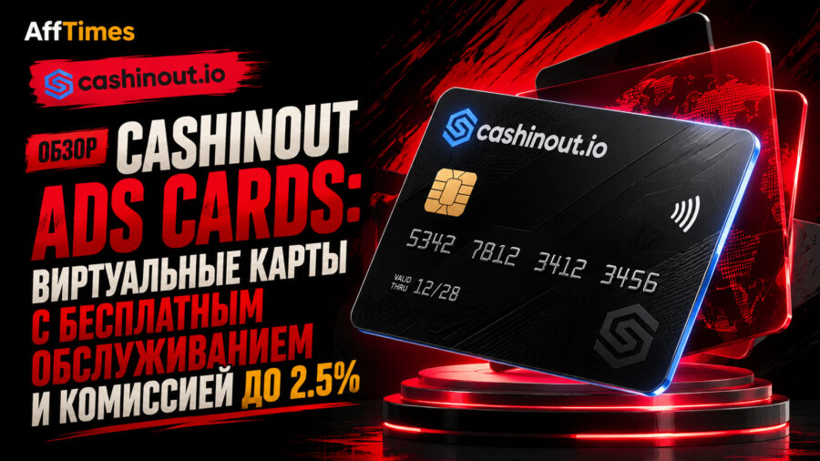 Обзор Cashinout Ads Cards: виртуальные карты с бесплатным обслуживанием и комиссией до 2.5%