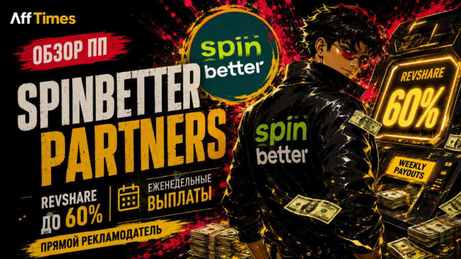 Обзор ПП SpinBetter Partners: прямой рекламодатель, RevShare до 60% и еженедельные выплаты