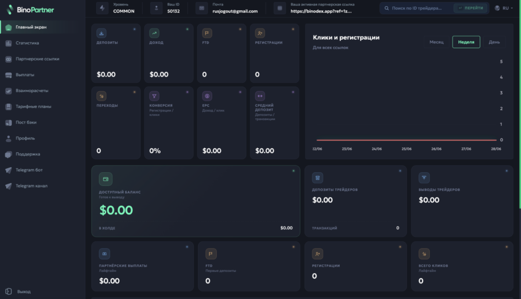 Обзор финансовой ПП BinoPartner: моментальные выводы, RS 80% на старте и отсутствие кап