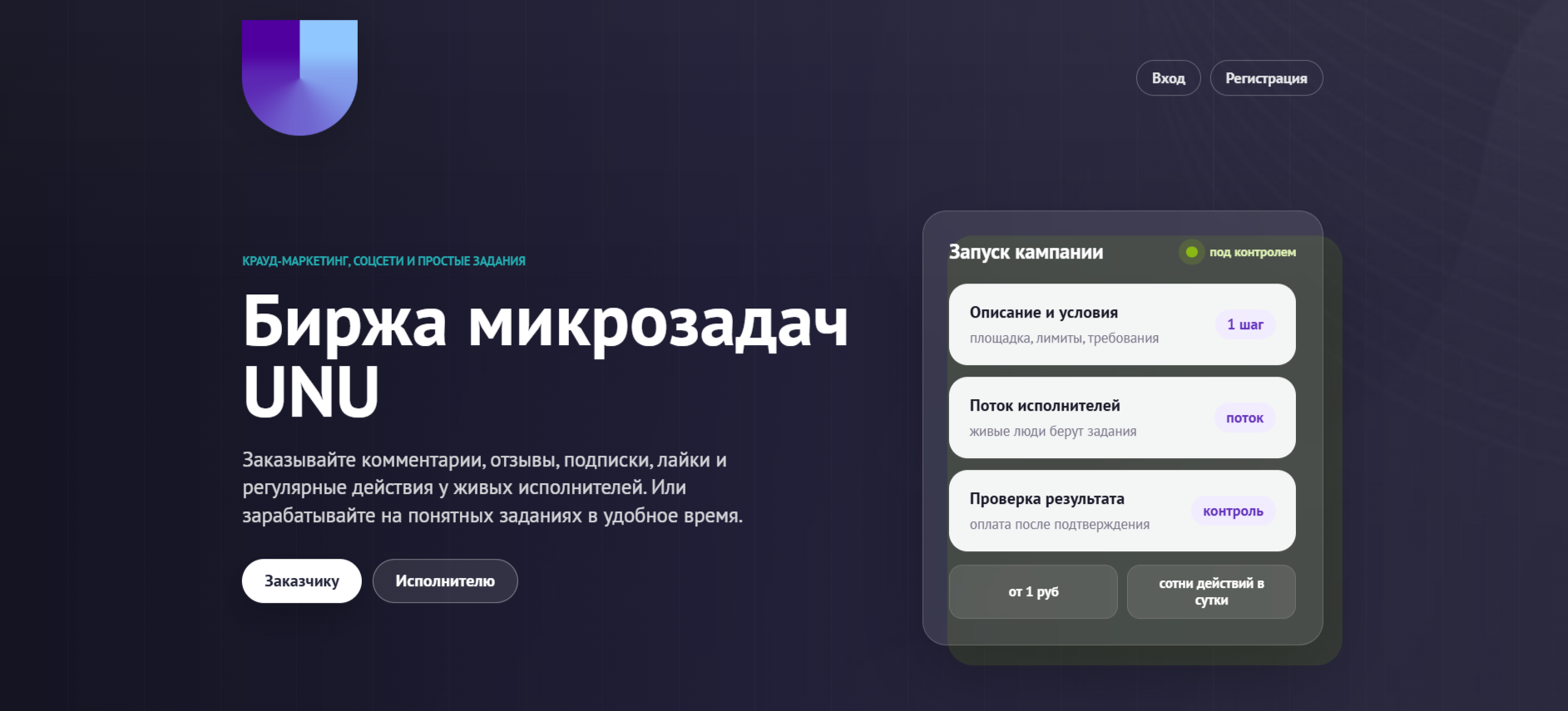 главная сайта unu
