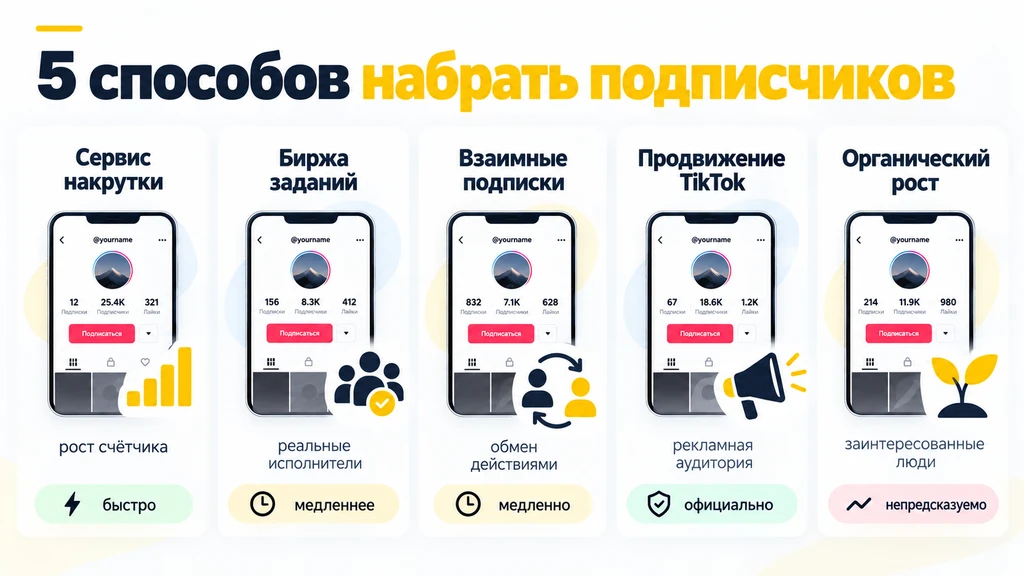 5 способов набрать подписчиков в тиктоке
