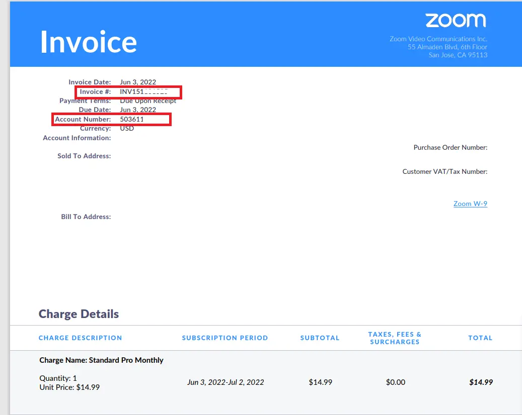 Счёт Zoom для оплаты подписки через CheatPay