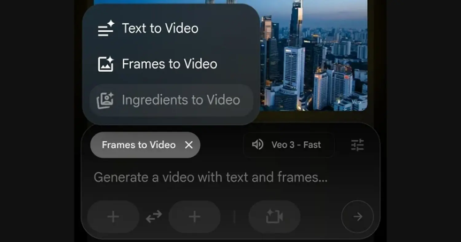 Режимы генерации видео в Google Flow