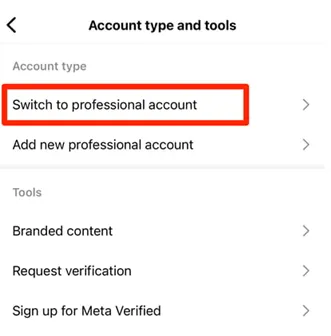 Переход на профессиональный аккаунт в Instagram