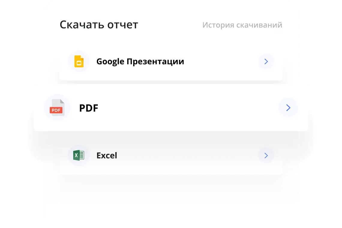 Пример отчёта по соцсетям в LiveDune