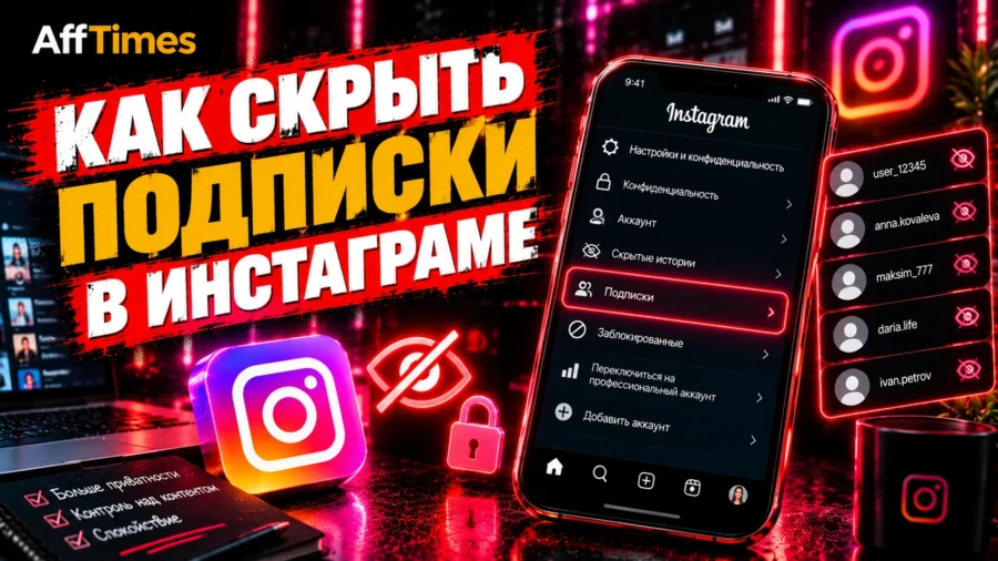 Как скрыть подписки в Инстаграме в 2026 году