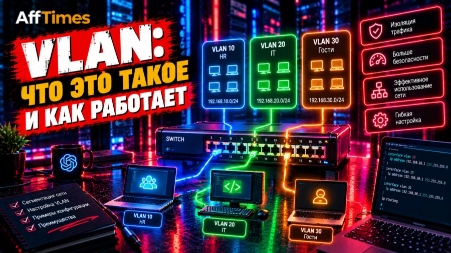 VLAN: что это такое, как работает и зачем нужна виртуальная локальная сеть