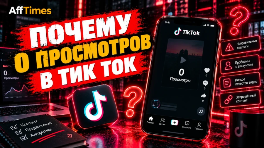 Почему 0 просмотров в Тик Ток: причины и что делать в 2026 году