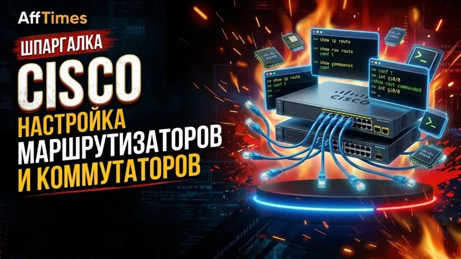 Команды Cisco IOS: шпаргалка по настройке коммутатора и маршрутизатора