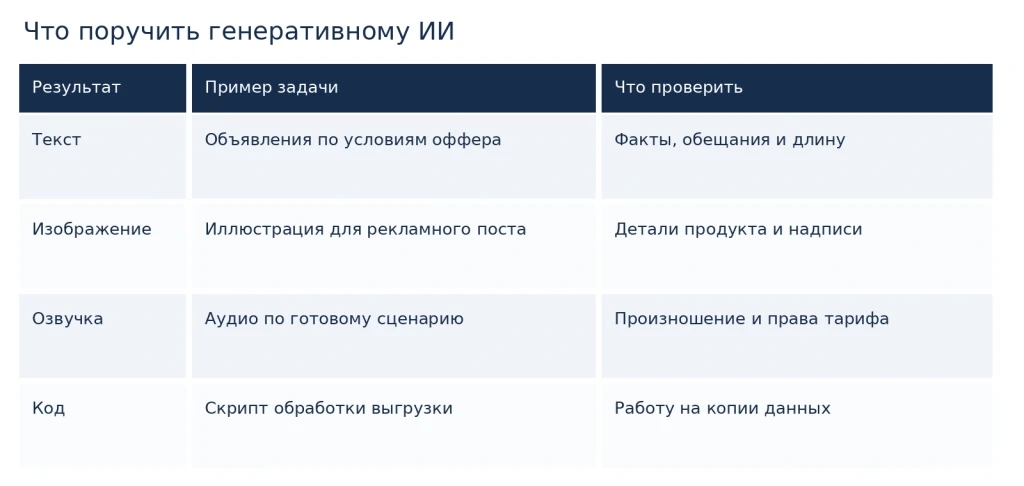 примеры задач, которые можно поручить ии