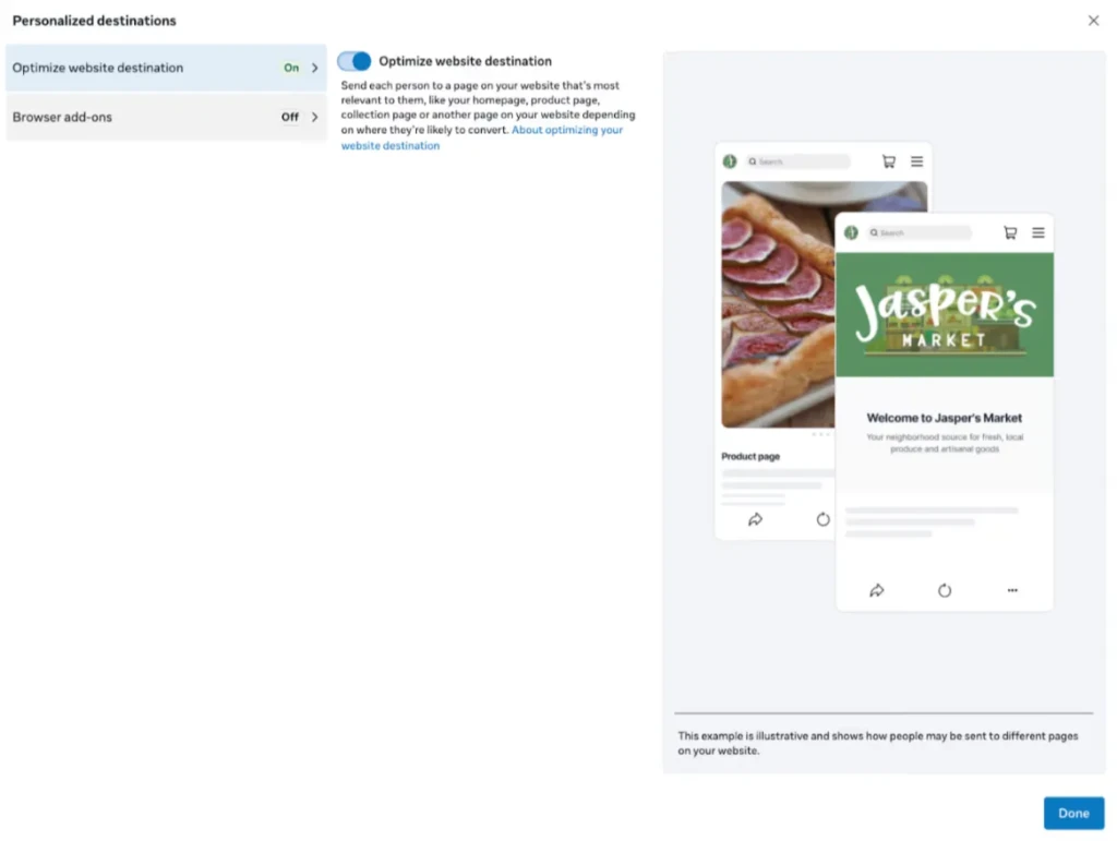 Настройка Optimize website destination в Meta Ads Manager